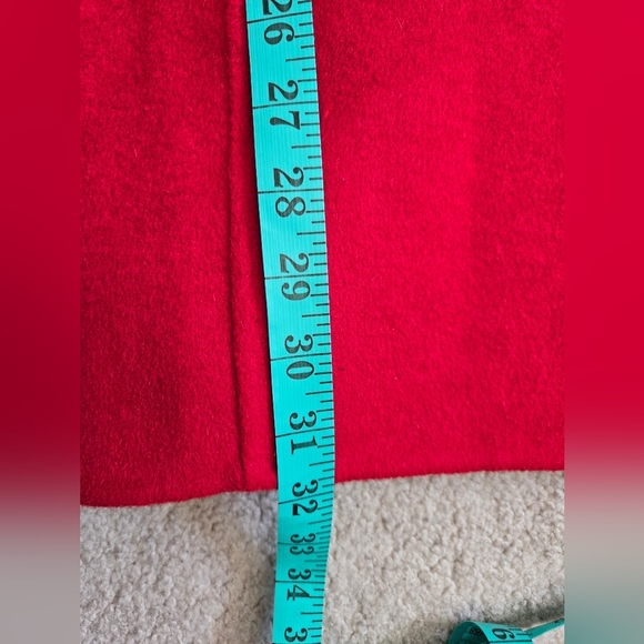 BANANA REPUBLIC Mid Length Lightweight Ultra Red Relaxed Wool Top Coat. Size XS - Picture 16 of 16